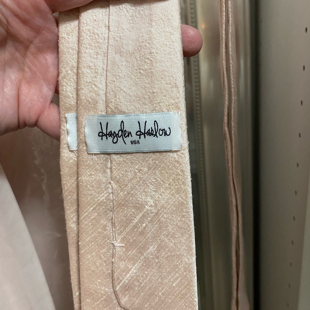 Dupioni silk blush pink ties for wedding